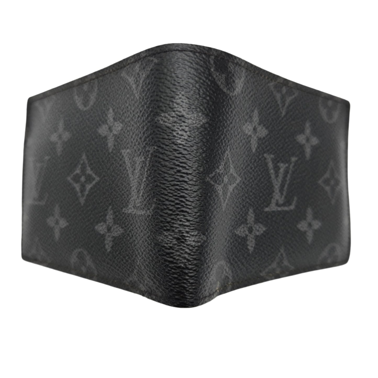 Louis Vuitton Monogram Eclipse Portefeuille Multiple Bi-fold Wallet Black PVC Men's