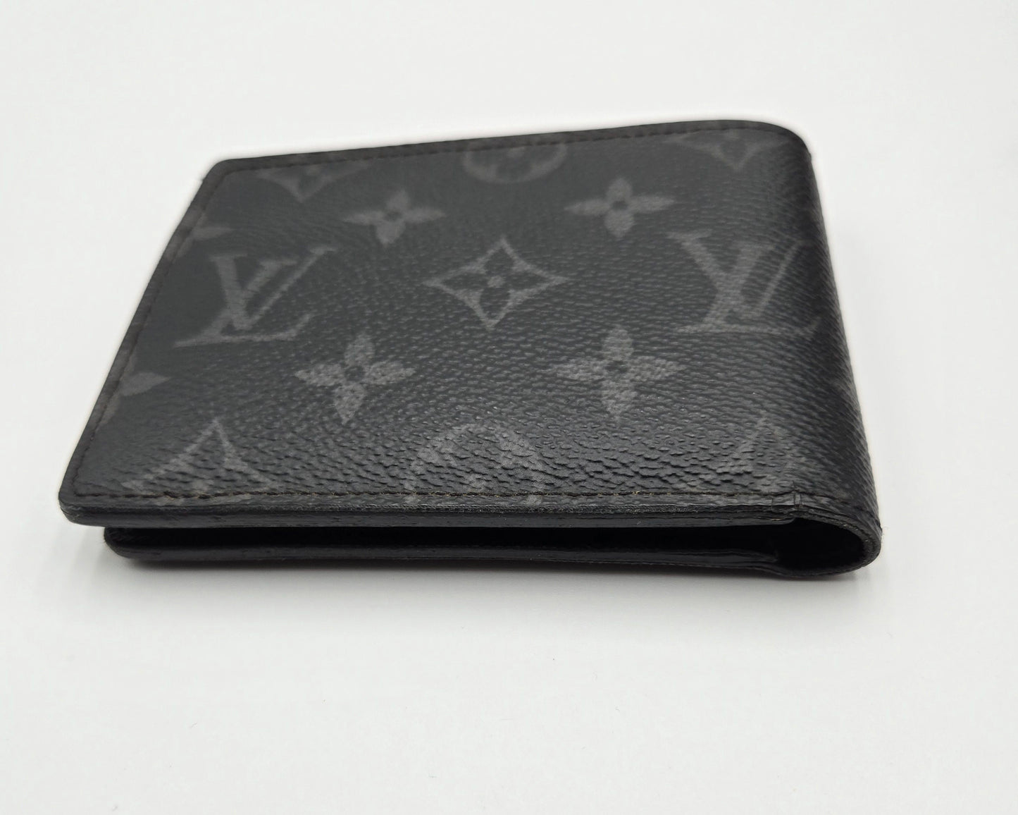 Louis Vuitton Monogram Eclipse Portefeuille Multiple Bi-fold Wallet Black PVC Men's