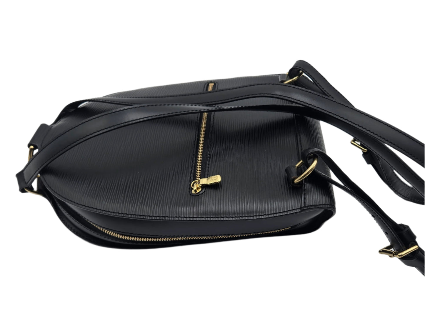 LOUIS VUITTON Mini Pochette Epi Leather Backpack Black