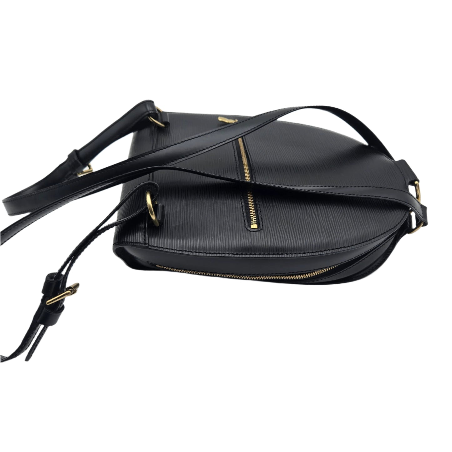 LOUIS VUITTON Mini Pochette Epi Leather Backpack Black