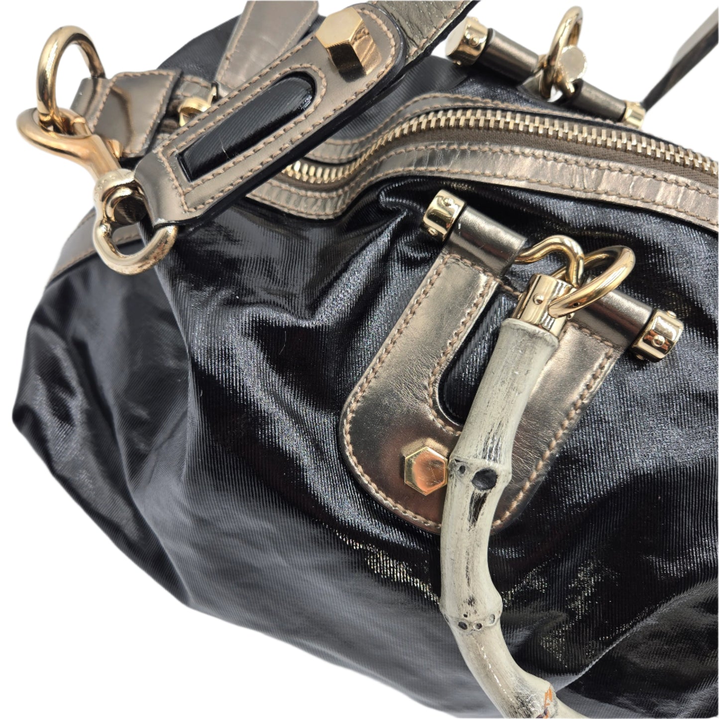 VINTAGE Gucci Pop Bamboo Medium Two-Way Bag