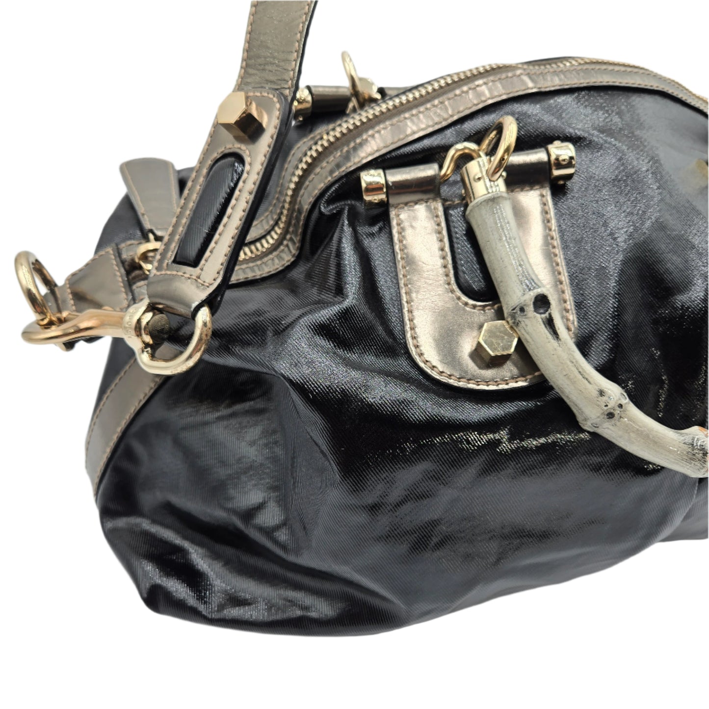 VINTAGE Gucci Pop Bamboo Medium Two-Way Bag