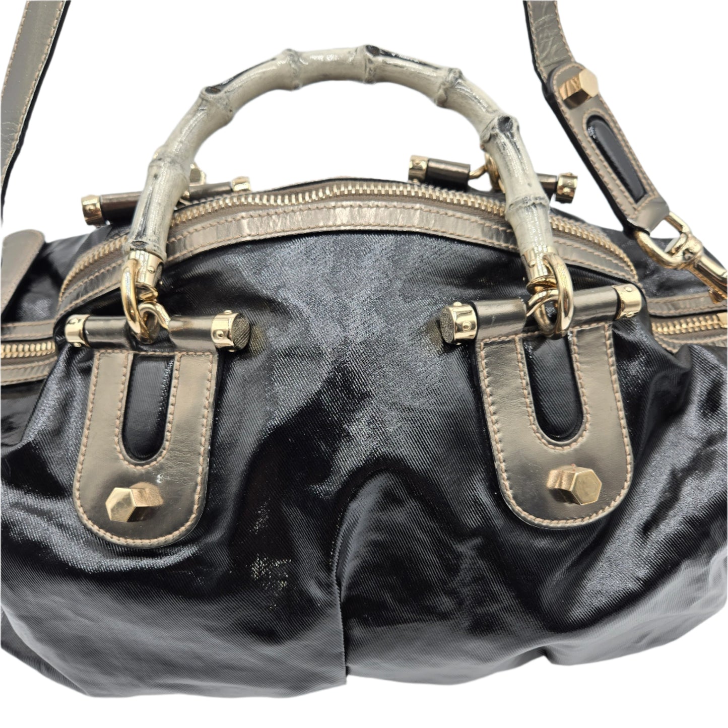 VINTAGE Gucci Pop Bamboo Medium Two-Way Bag
