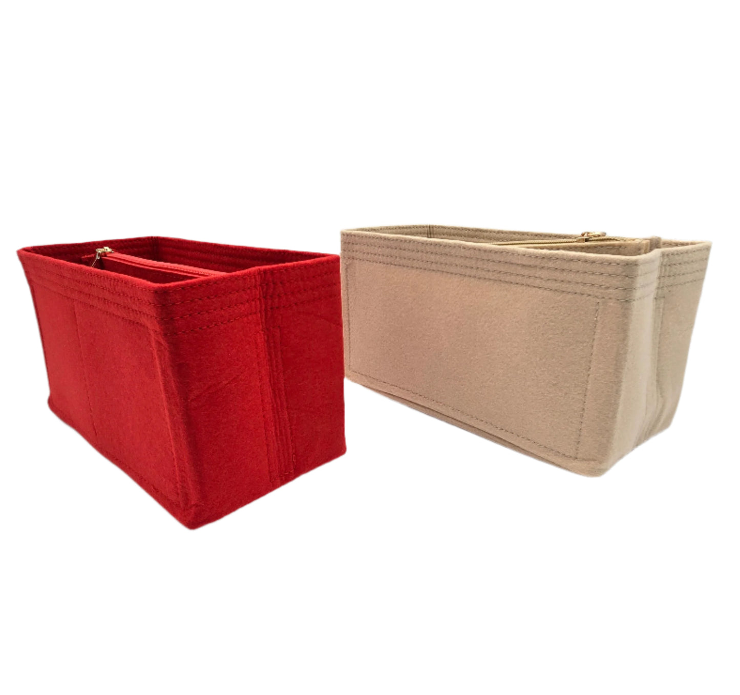 SMALL INNER PURSE LINER - Multi Pockets Cosmetic Bag (H4.1" x W8.6" x L4.3")