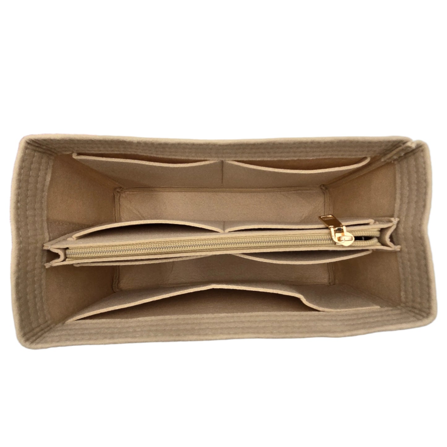 SMALL INNER PURSE LINER - Multi Pockets Cosmetic Bag (H4.1" x W8.6" x L4.3")