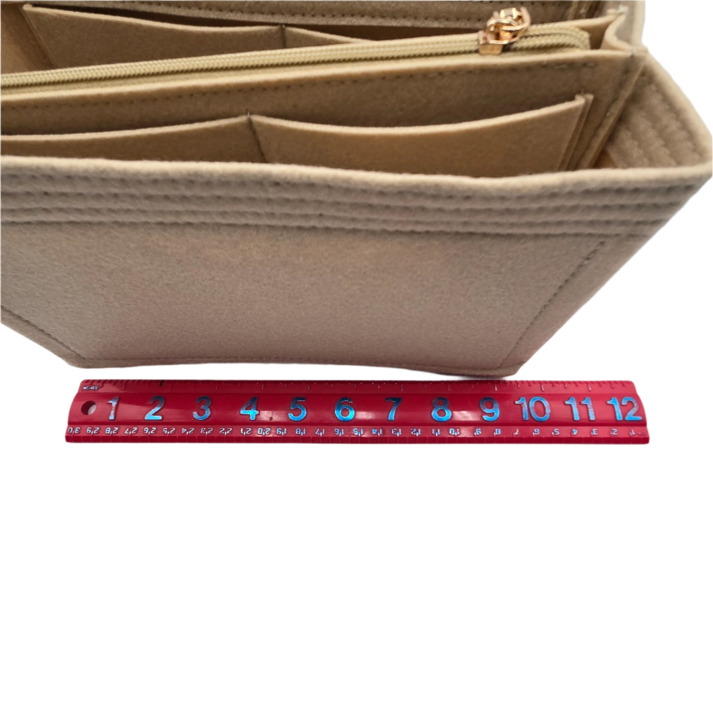 SMALL INNER PURSE LINER - Multi Pockets Cosmetic Bag (H4.1" x W8.6" x L4.3")