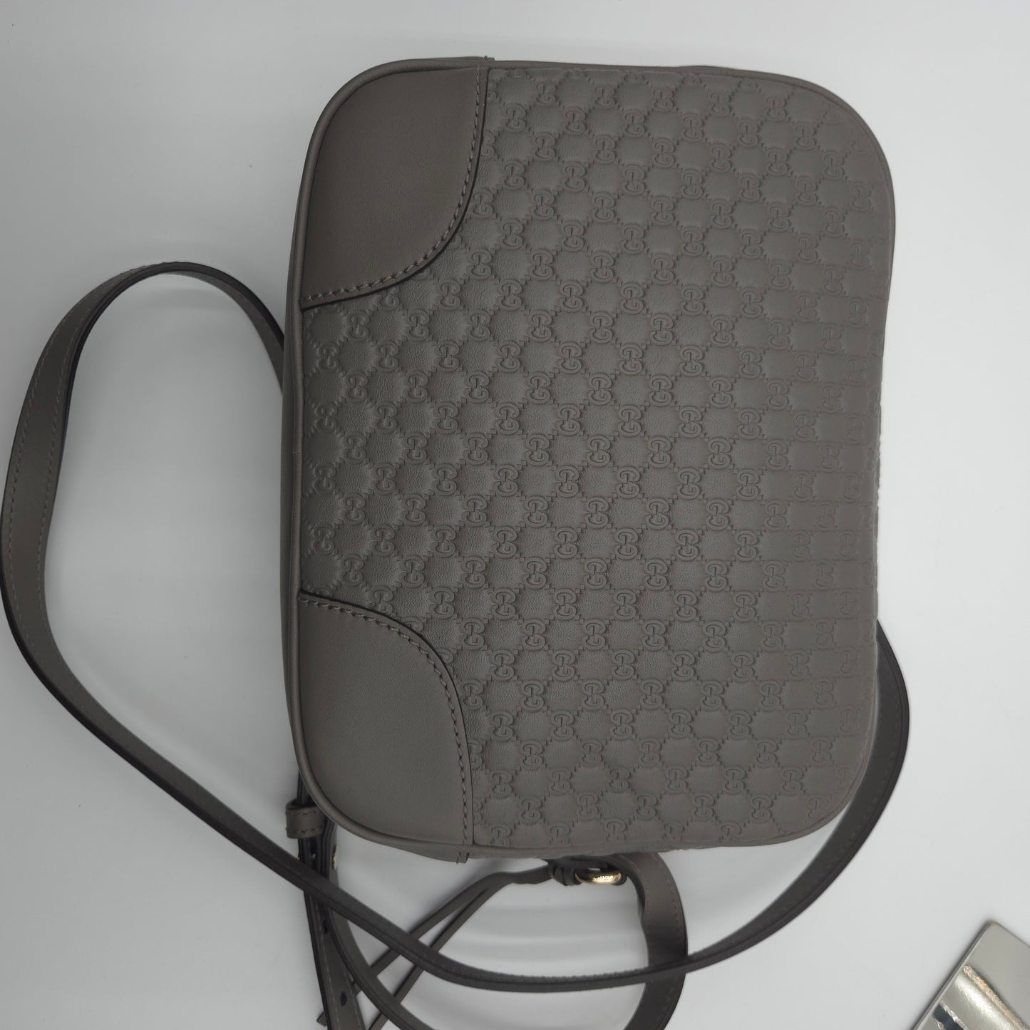 Gucci Microguccissima Leather Bree Grey Crossbody - LIKE NEW
