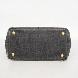 Prada Mini Tote Bag Canapa Denim Black - COA included