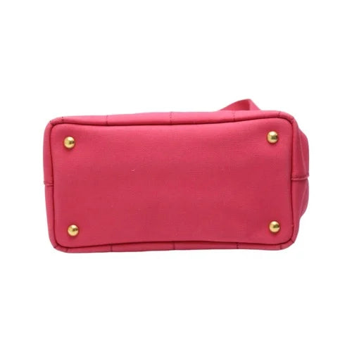 PRADA Canvas Canapa Tote Cotton Denim B2439G Pink 2-way Bag