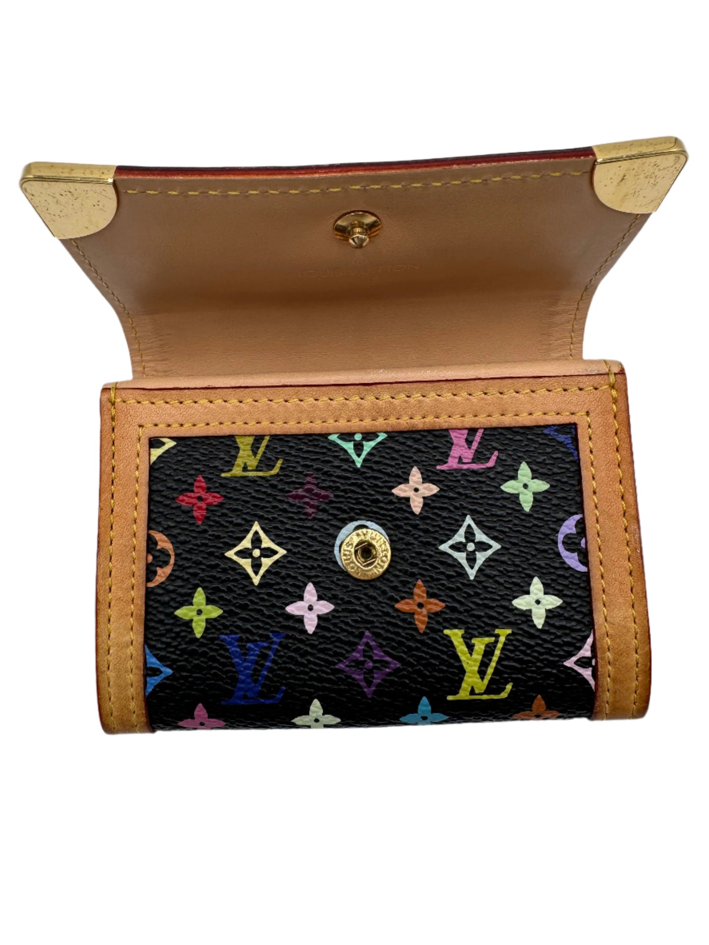 LOUIS VUITTON Portomone Plastic Coin Case Noir - VINTAGE