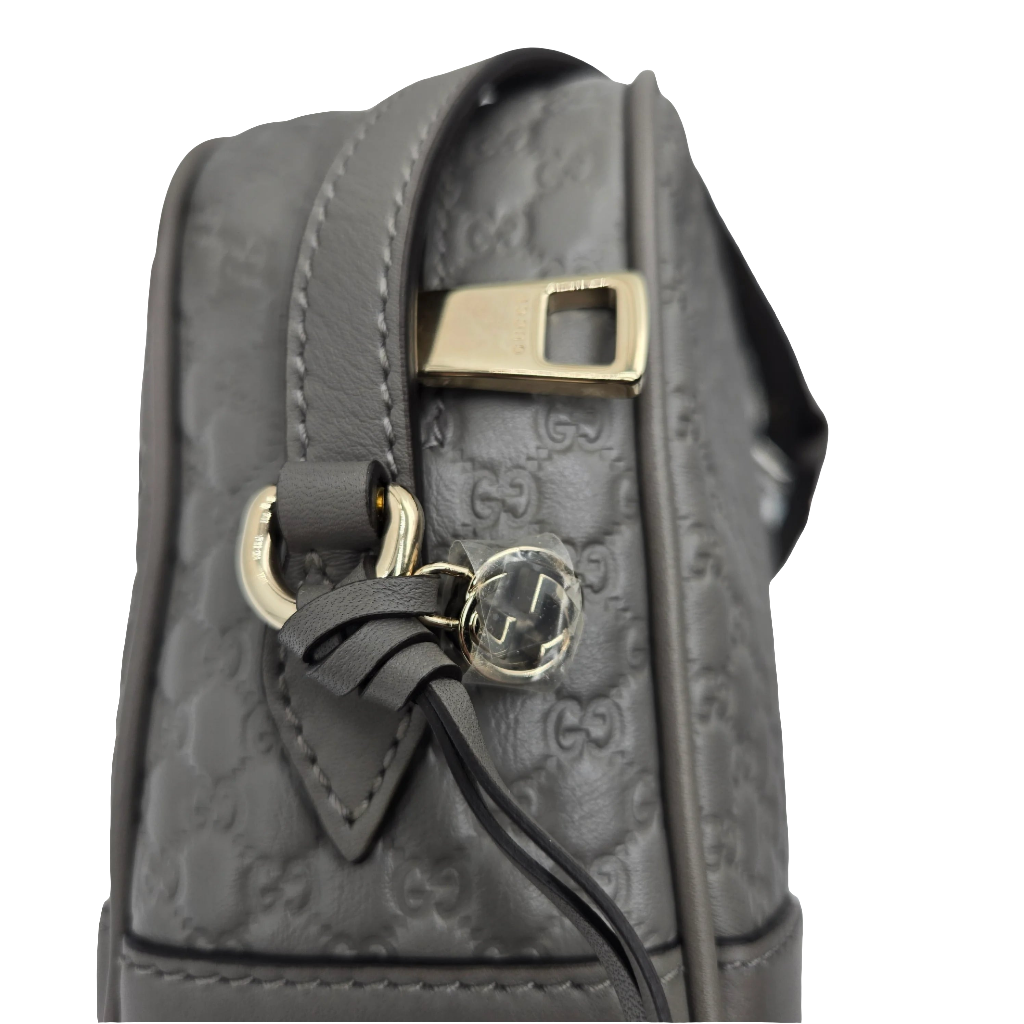 Gucci Microguccissima Leather Bree Grey Crossbody - LIKE NEW