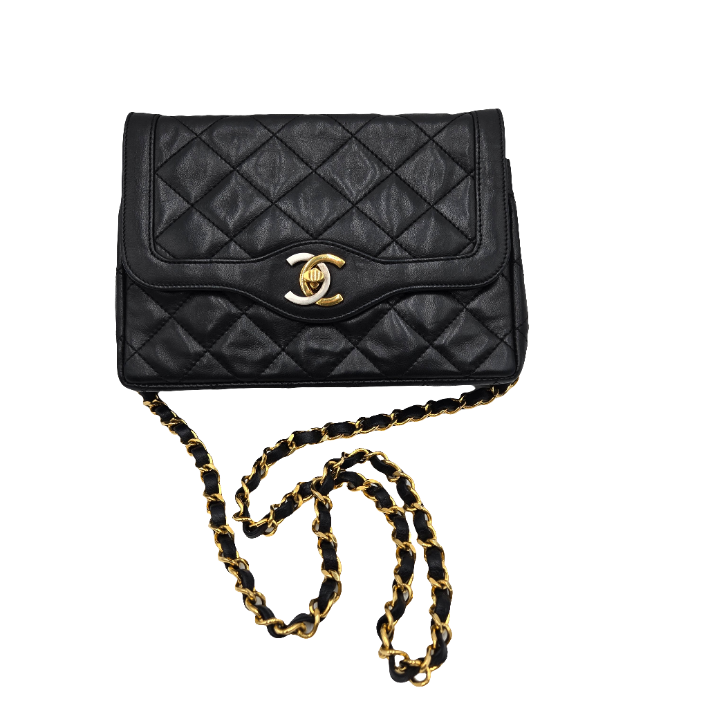 CHANEL Paris Limited Matelasse Lambskin Leather Chain Shoulder Bag 20057