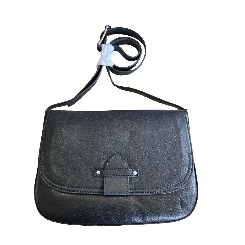 Frye Olivia Crossbody Black Soft Tumbled Full Grain, Black
