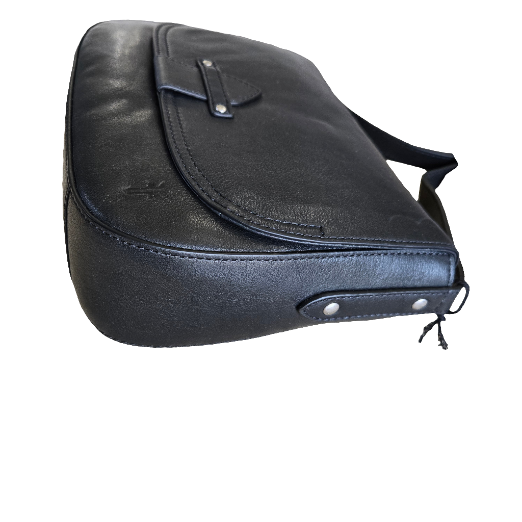 Frye Olivia Crossbody Black Soft Tumbled Full Grain, Black