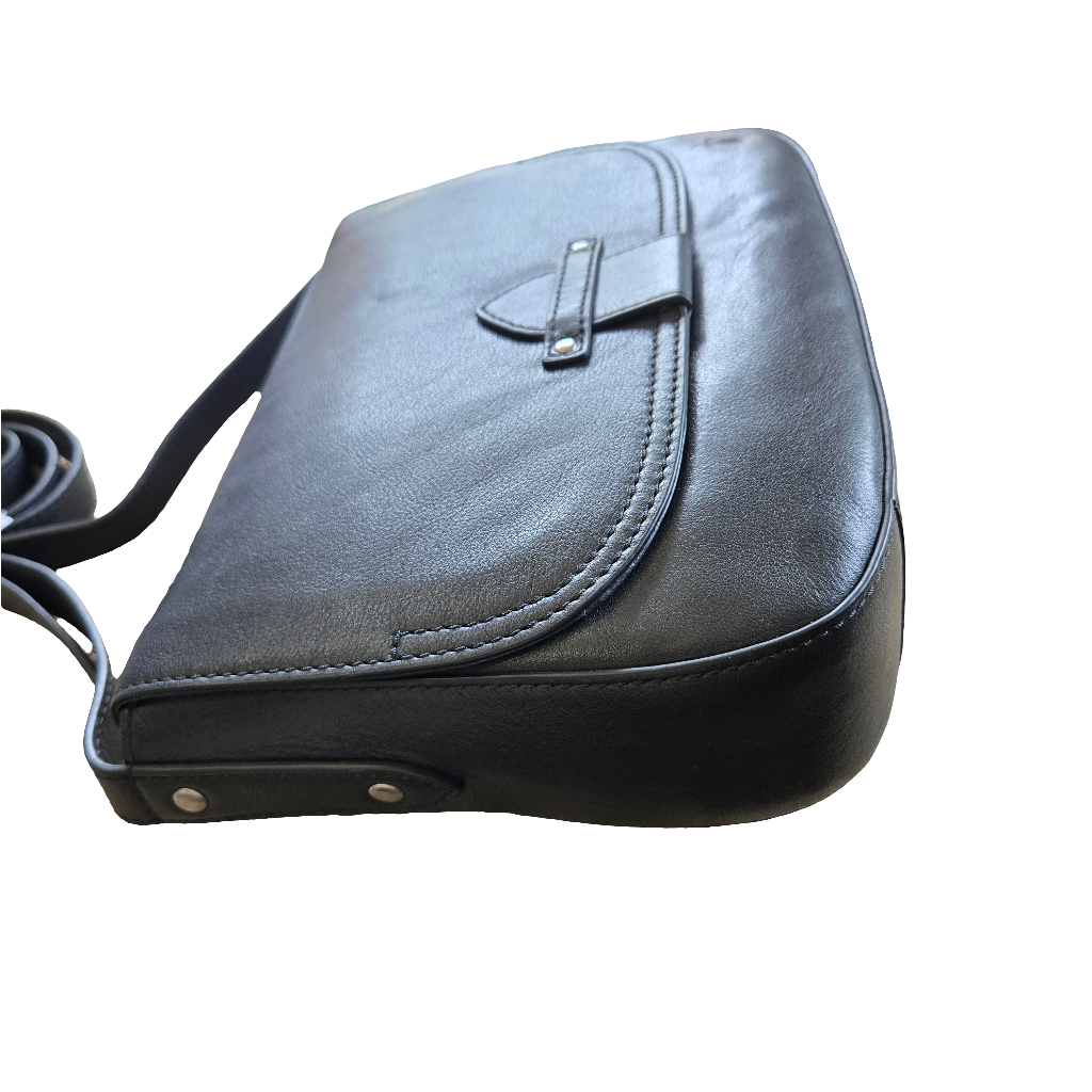 Frye Olivia Crossbody Black Soft Tumbled Full Grain, Black