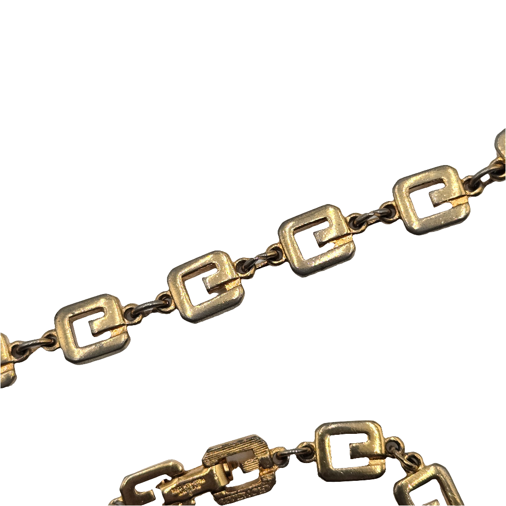 Givenchy
Vintage G Logo Collar Necklace and Bracelet - Vintage