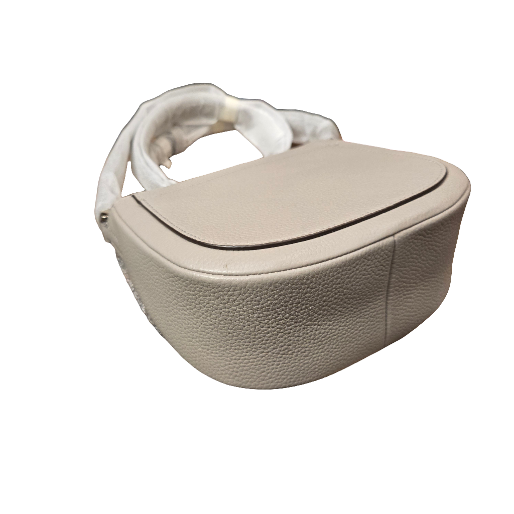Kate Spade Roulette Pebbled Leather Small Saddle Bag - Taupe / NEW WITH TAGS