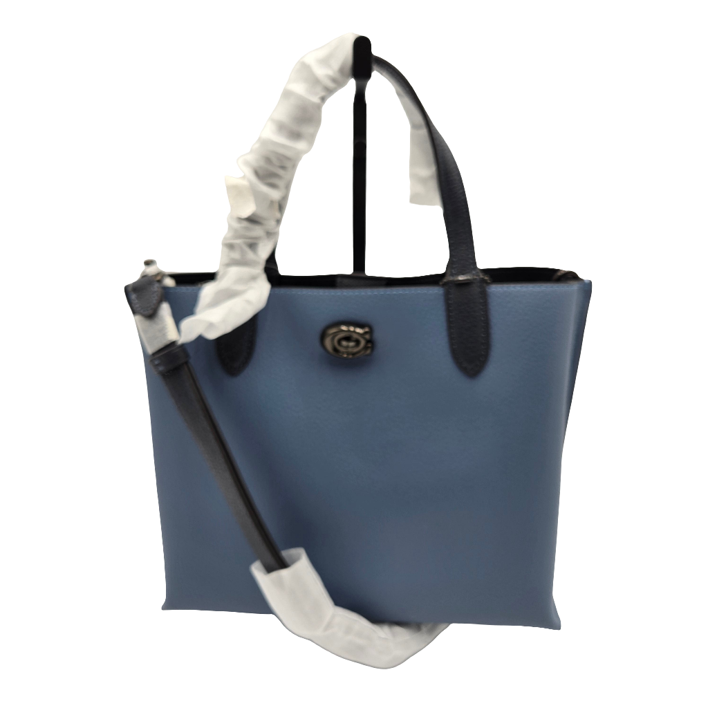Coach Signature Willow Tote 24 Washed Chambray, Crossbody