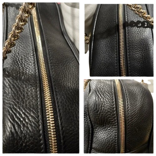 Gucci Black Leather Soho Shoulder Bag