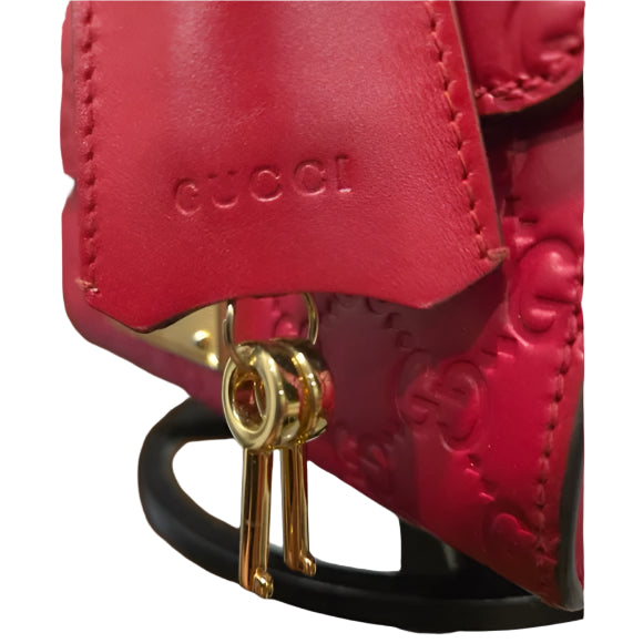Gucci Red Padlock Guccissima 2-way Bag