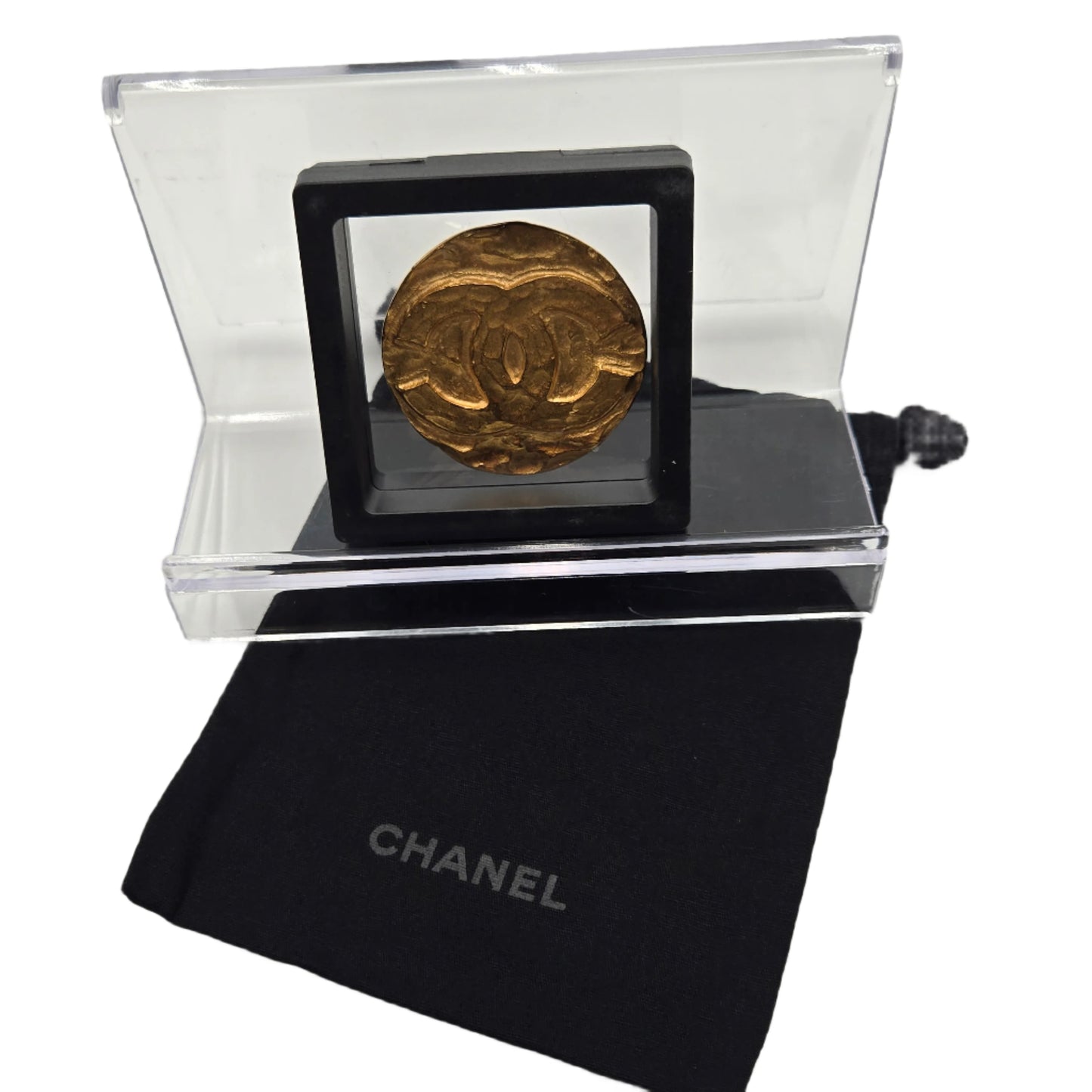 Chanel 1994 logo medallion brooch