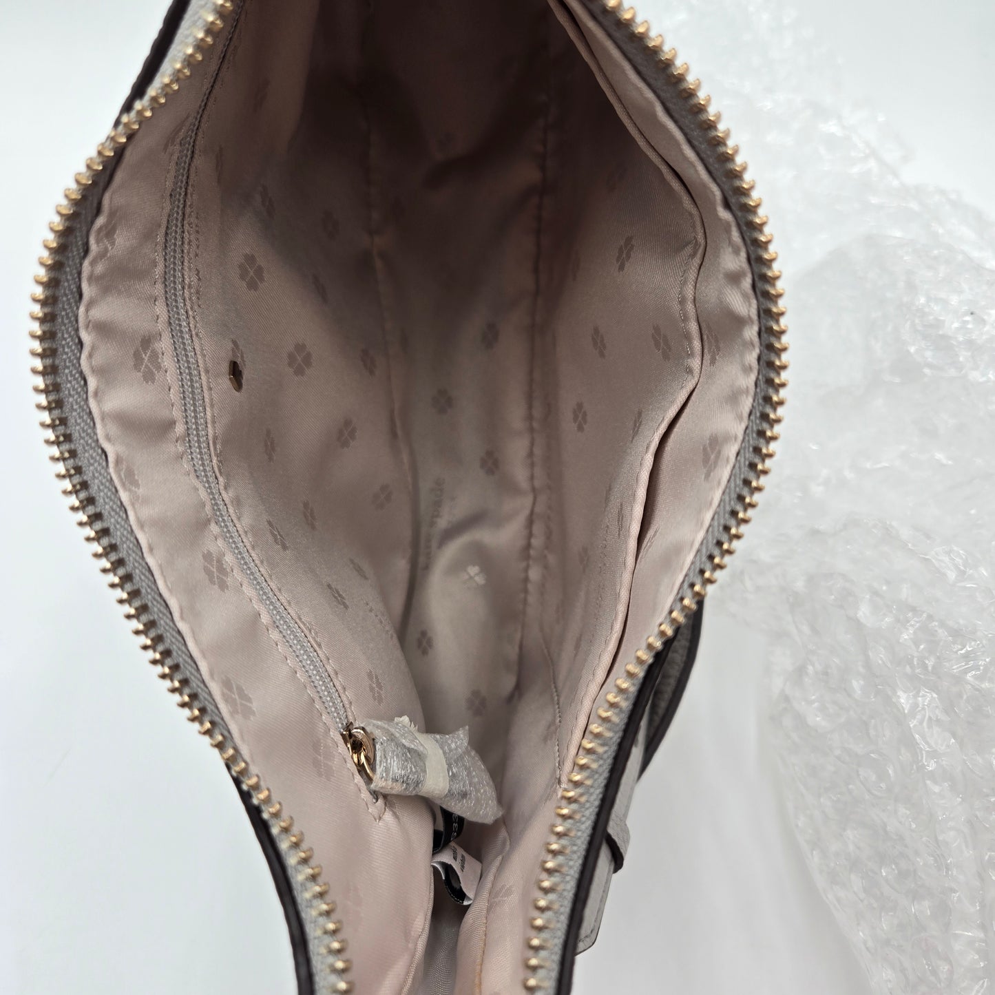 Kate Spade New York Bradley Pebbled Leather Medium Crossbody True Taupe, New w/Tags