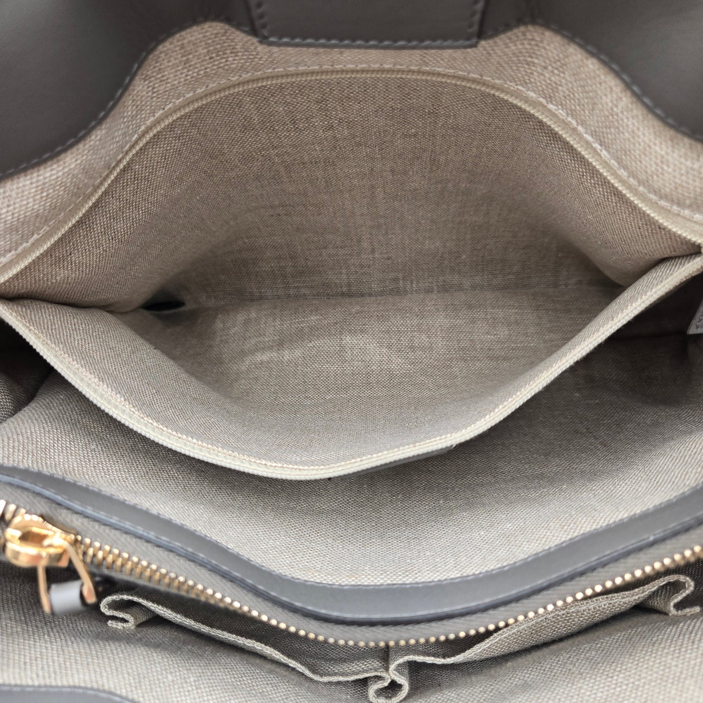 GUCCI Micro Guccissima Tote Bag Handbag Shoulder Leather Grey 510291