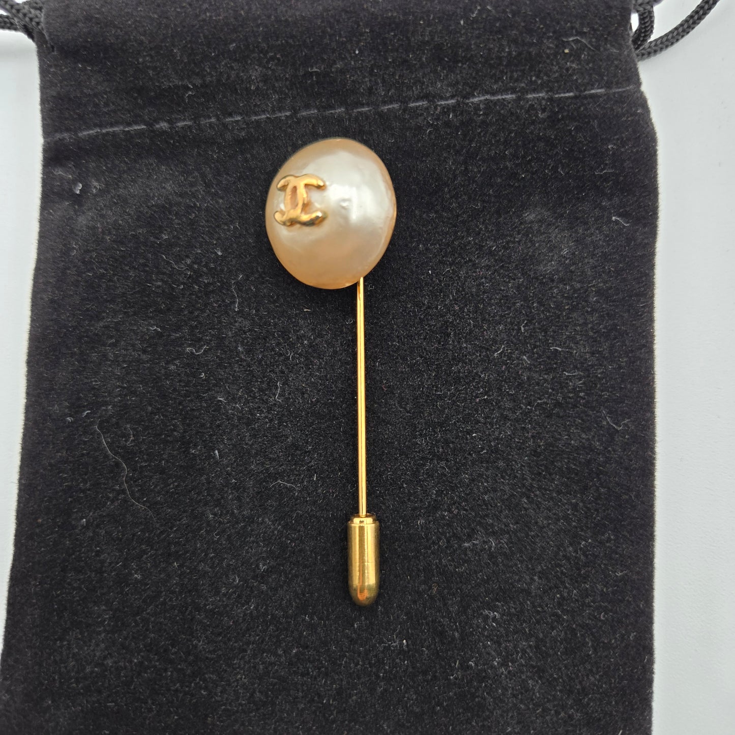 Chanel Vintage Faux Pearl Stick Pin / Brooch