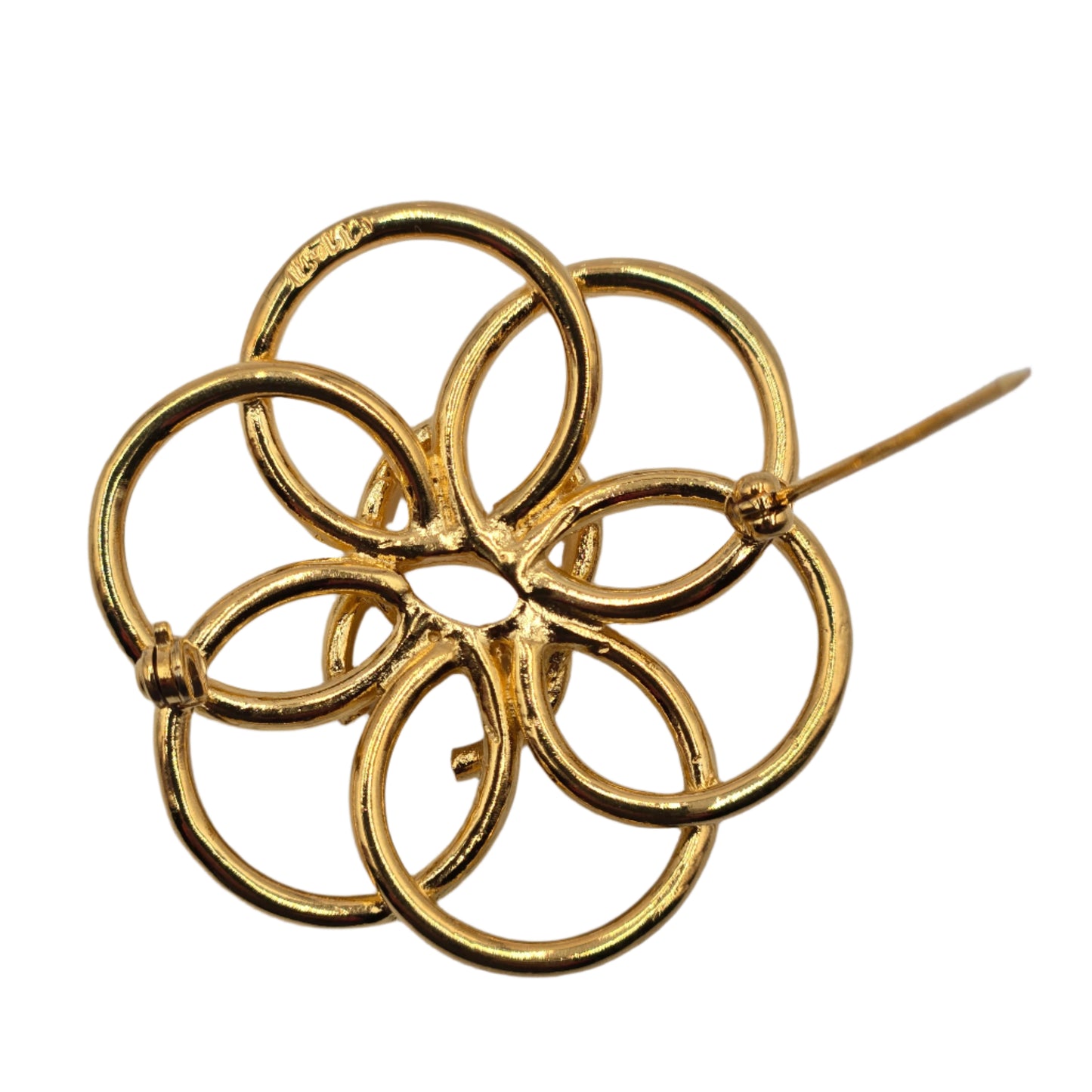 Chanel Flower Brooch Centered with CC Logo, 1996