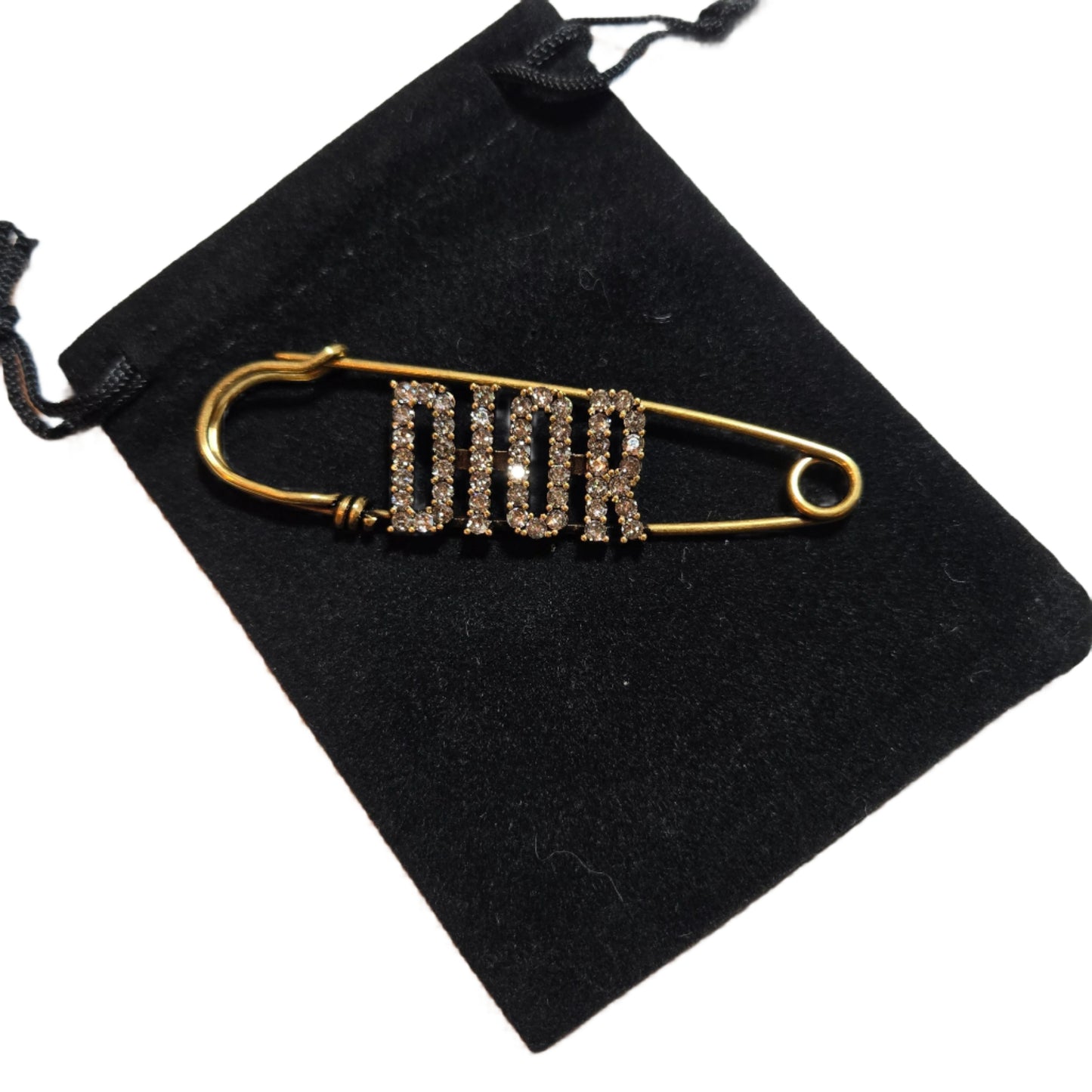 Christian Dior Antique Gold Metal Brooch #3