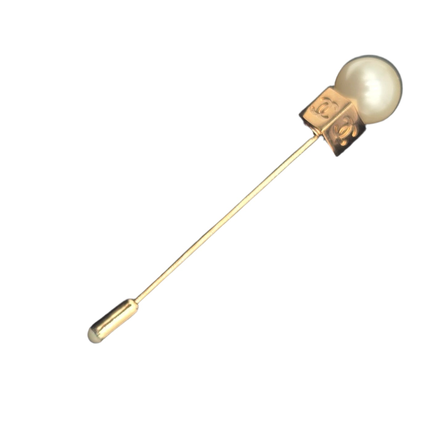 Chanel Gold Pin Brooch Golden - VINTAGE