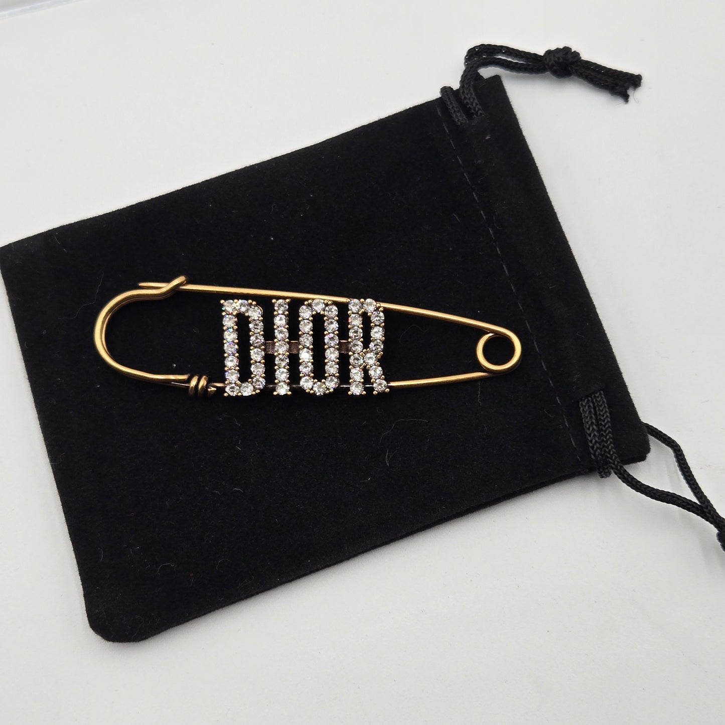 Christian Dior Antique Gold Metal Brooch #3