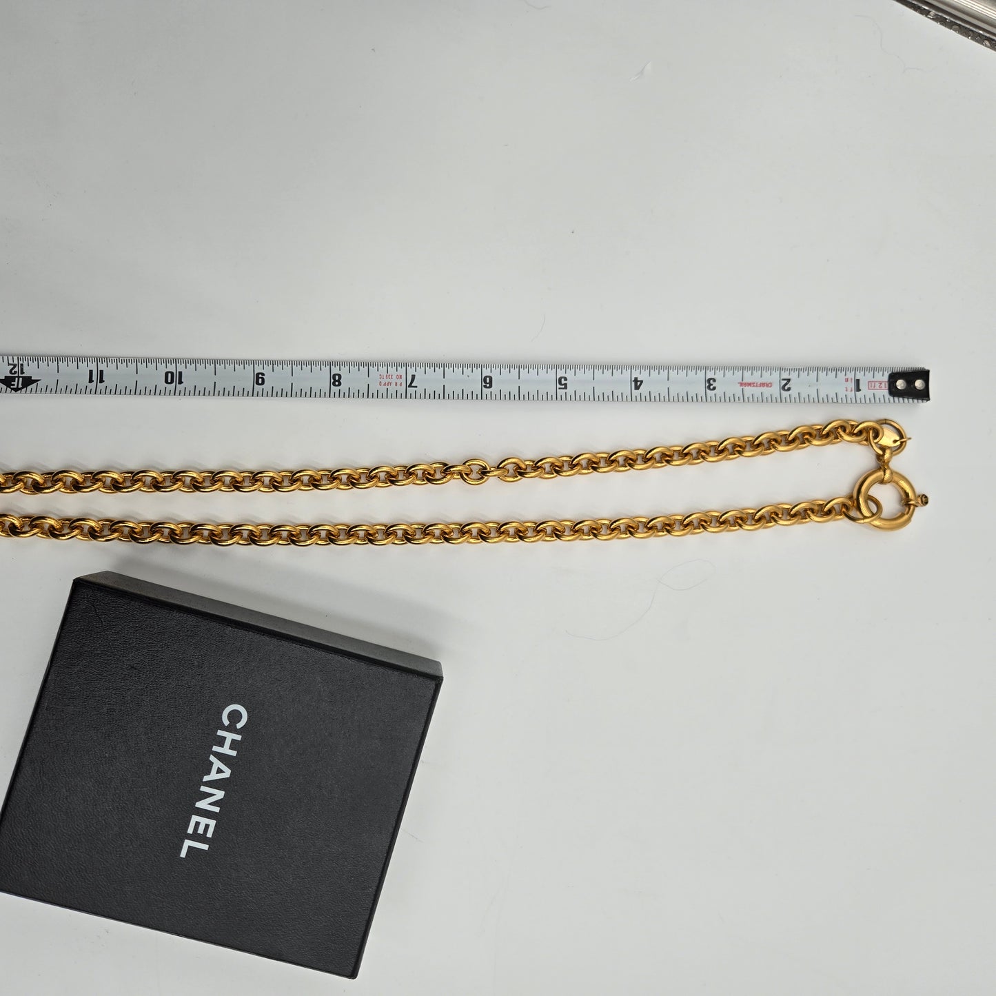 #18 - Chanel Coco Mark Round Circle Necklace Gold Plated