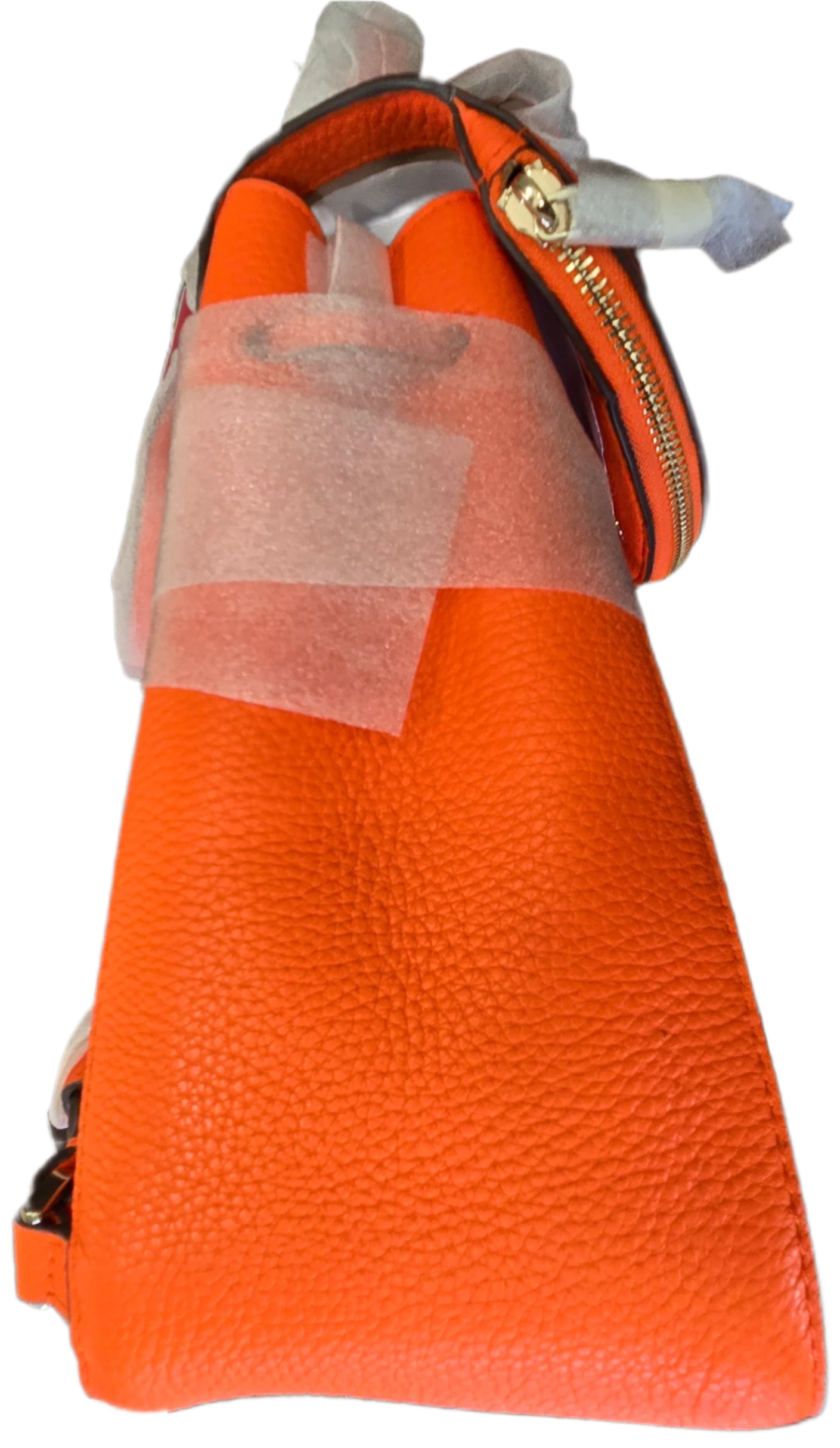 Kate Spade Leila Medium Flap Pebbled Leather Backpack, Coral - New with Tags
