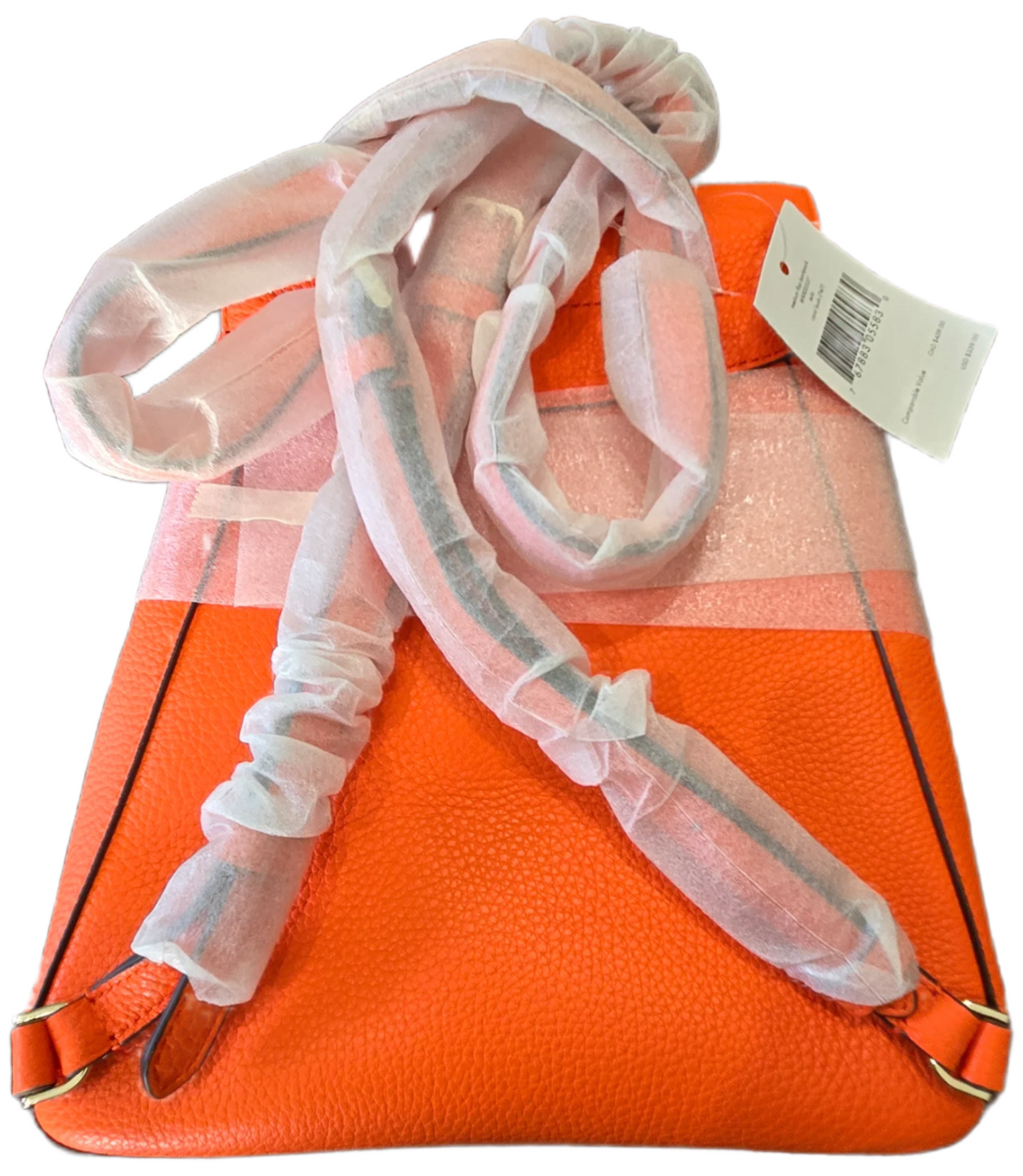 Kate Spade Leila Medium Flap Pebbled Leather Backpack, Coral - New with Tags