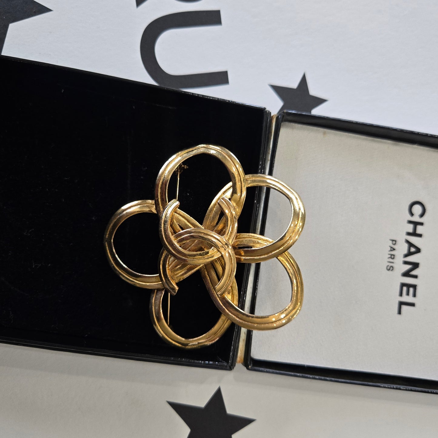 #156 - Chanel Vintage CC Flower Pin Brooch