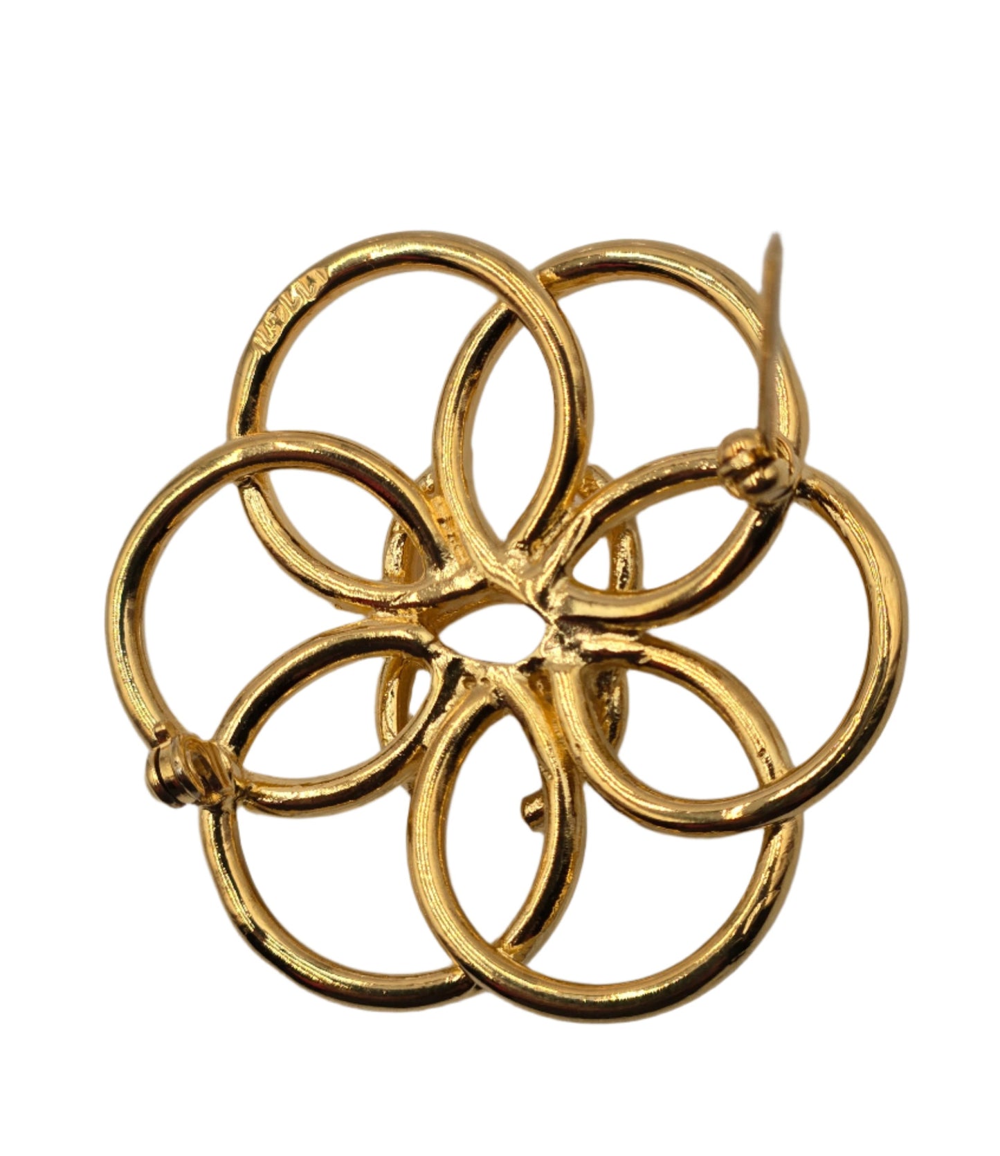 Chanel Flower Brooch Centered with CC Logo, 1996