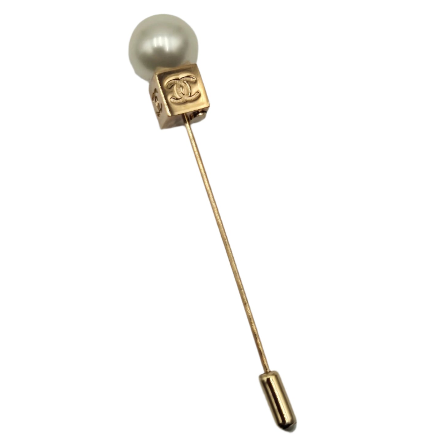 Chanel Gold Pin Brooch Golden - VINTAGE