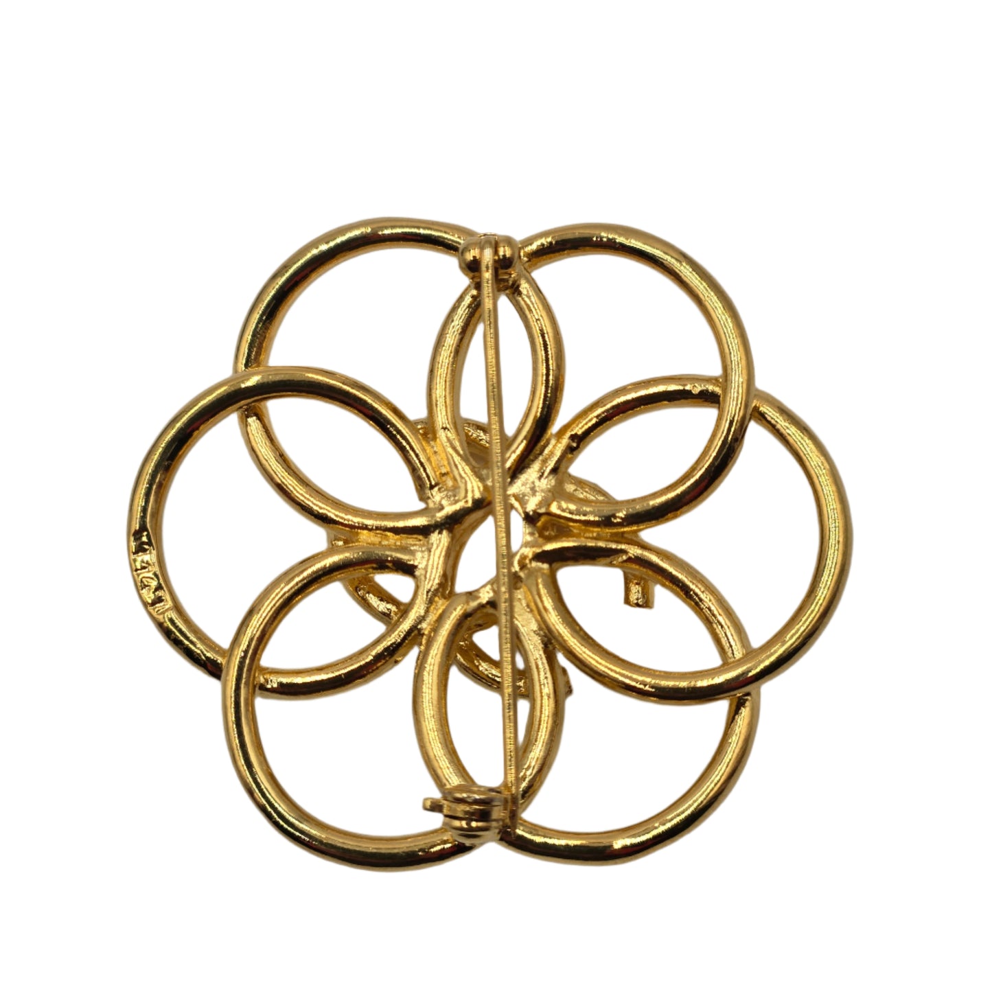Chanel Flower Brooch Centered with CC Logo, 1996