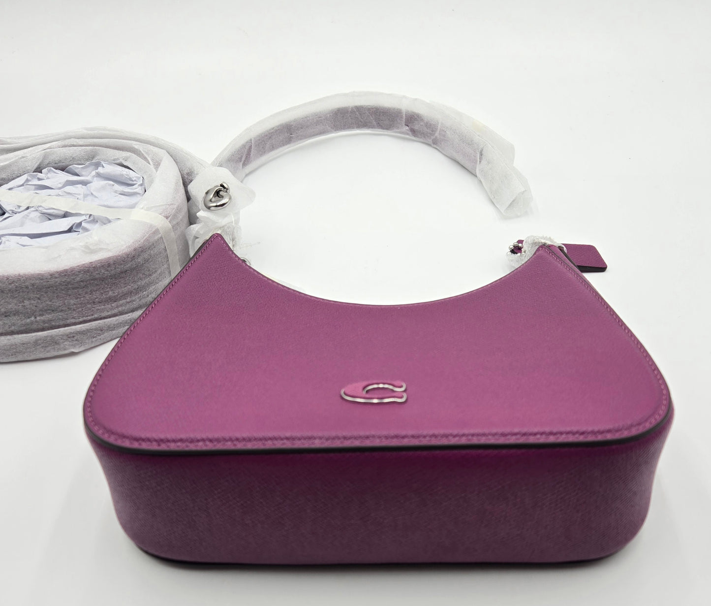 COACH Hobo Crossbody in Cross grain, Deep Plum