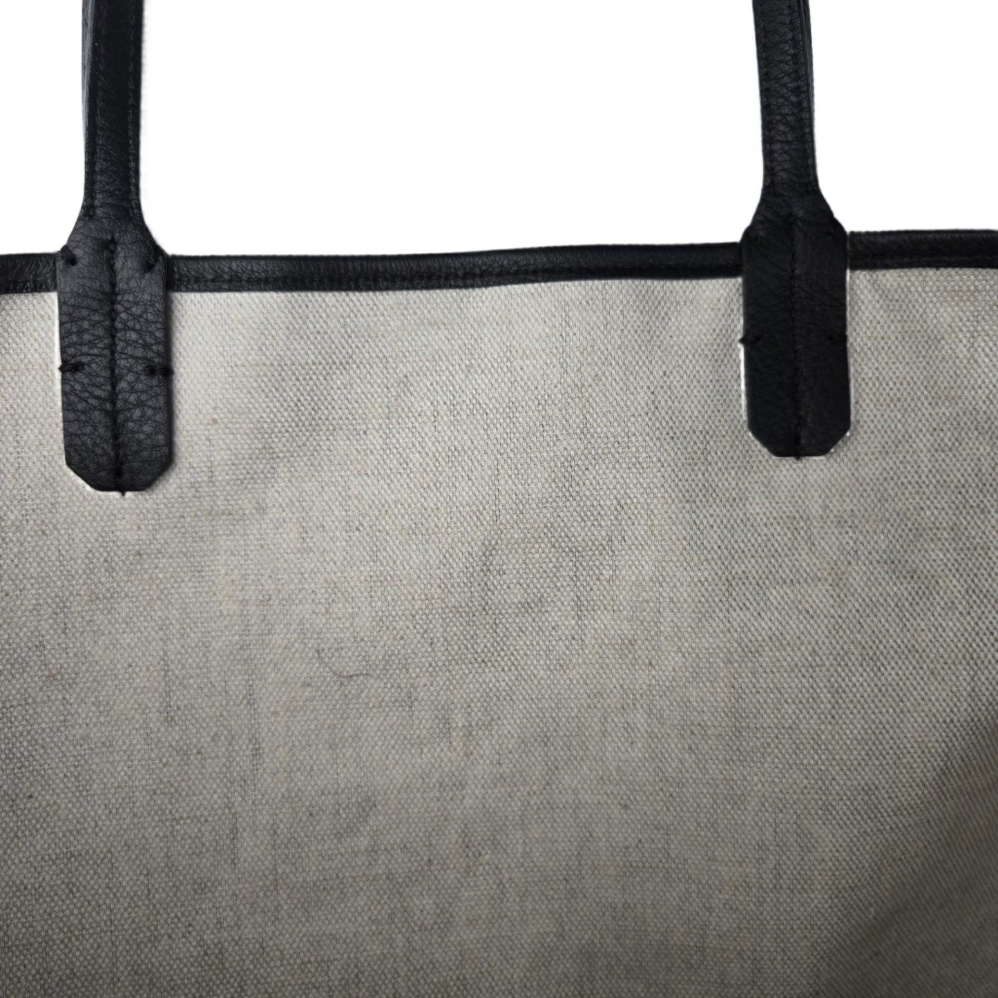 GOYARD Saint Louis PM Tote Bag Leather Herringbone Black Silver Hardware- NEW