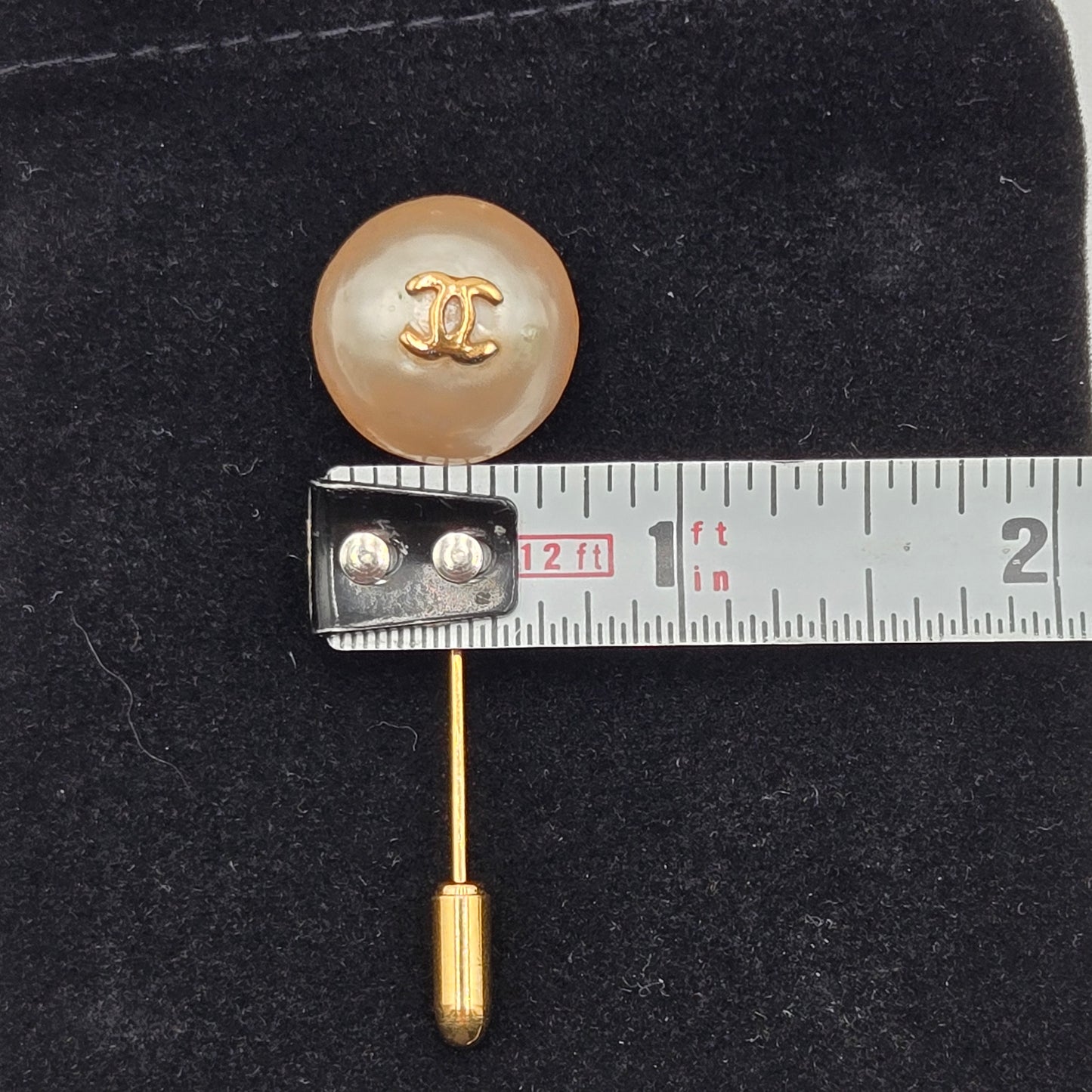 Chanel Vintage Faux Pearl Stick Pin / Brooch