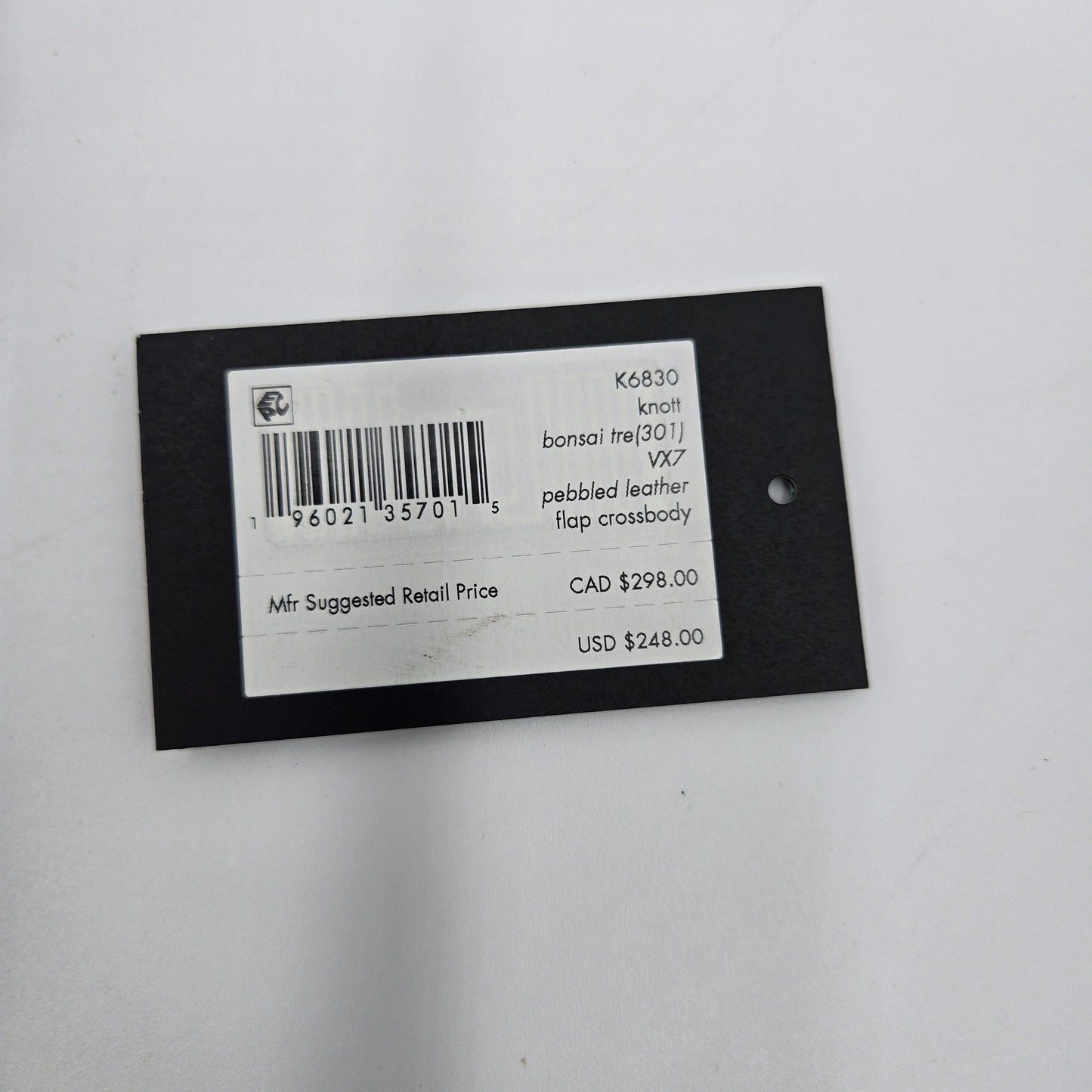 Kate Spade New York Knott Pebbled Leather Flap Crossbody Bonsai Tree - NEW WITH TAG