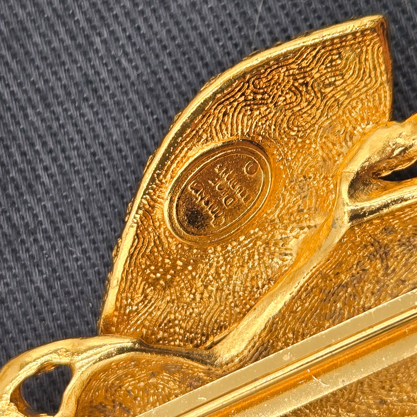 Christian Dior Gold Plated Bee Motif Brooch Golden - Vintage