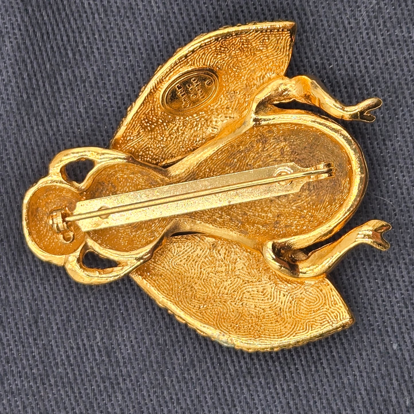 Christian Dior Gold Plated Bee Motif Brooch Golden - Vintage