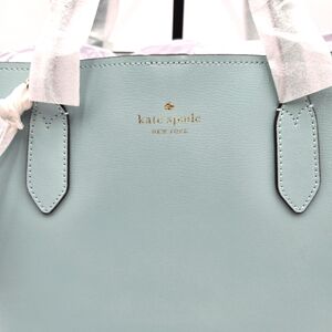 Kate Spade New York Harper Leather Tote Satchel Handbag Blue