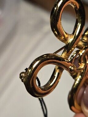 #140 - CHANEL Coco Mark Brooch Accessory GP (Gold Plated), 1993