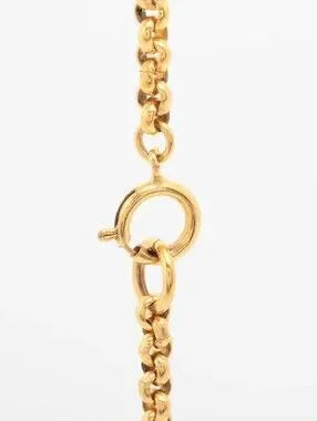 #105 - Chanel CC Coco Long Necklace Mark 95P Necklace GP - VINTAGE