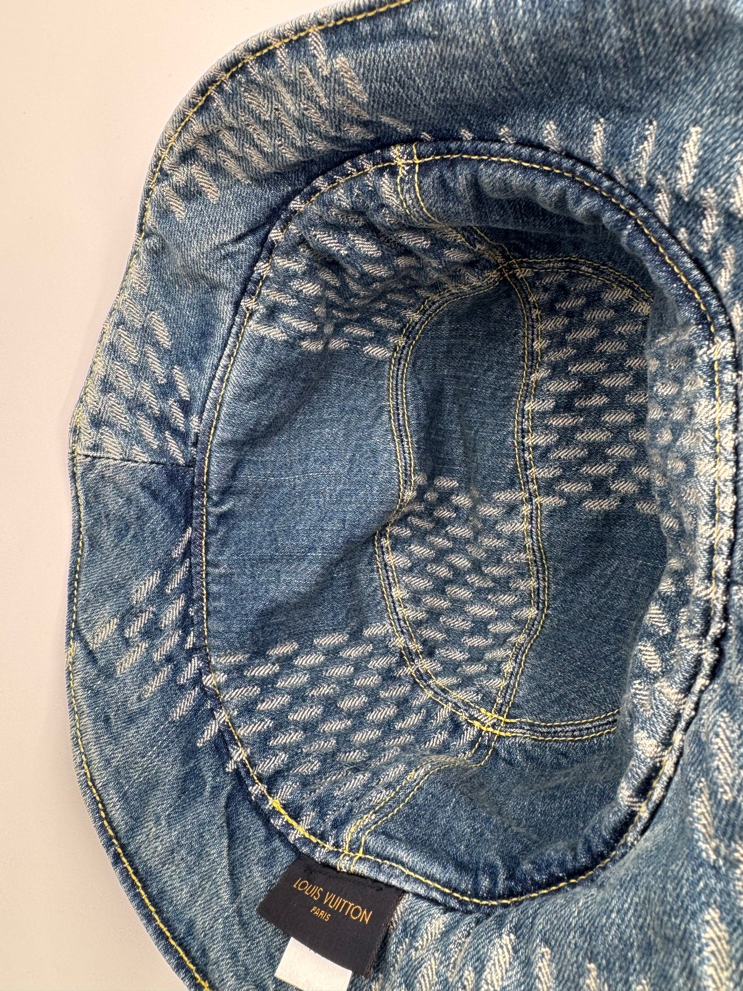 Louis Vuitton Bonnet Damier Giant Wave Monogram Cotton Reversible Bucket Hat - LIKE NEW
