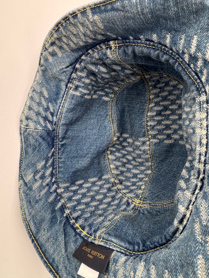 Louis Vuitton Bonnet Damier Giant Wave Monogram Cotton Reversible Bucket Hat - LIKE NEW